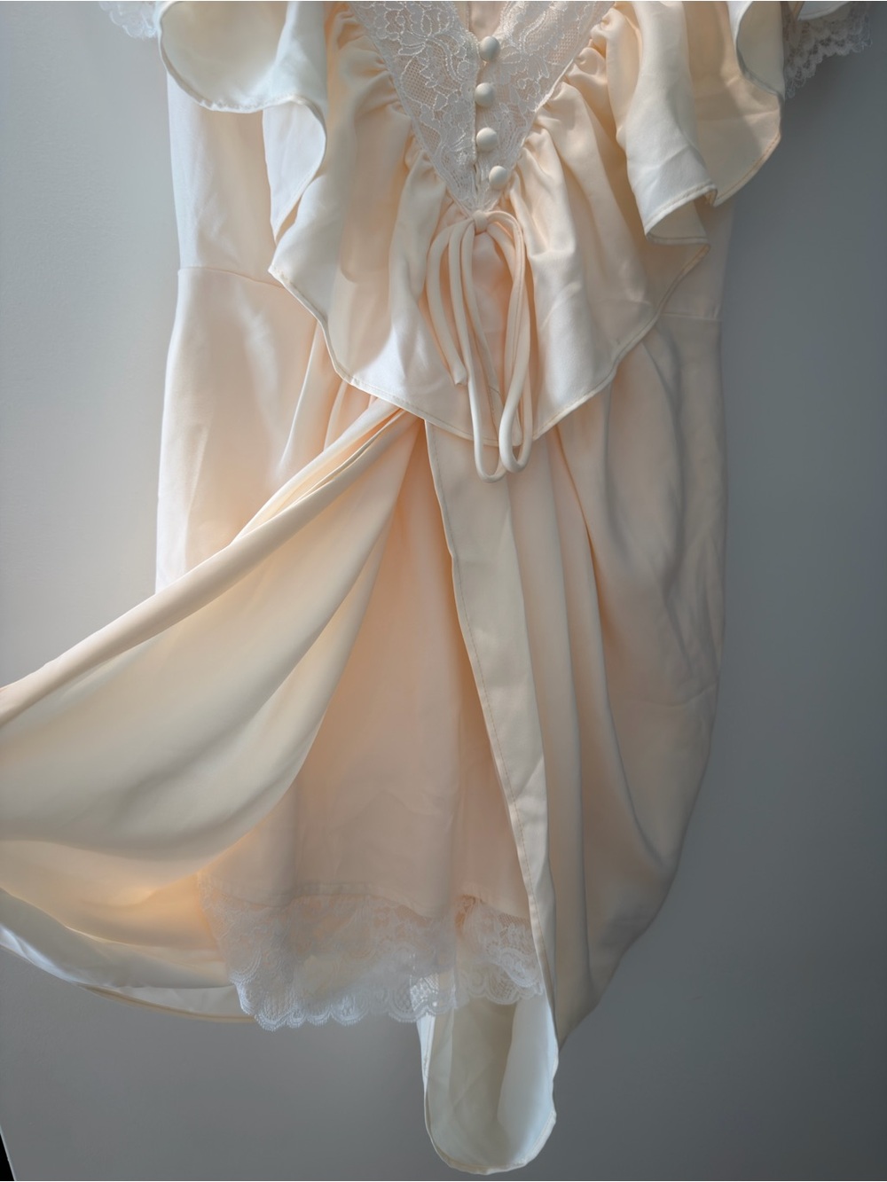 Miss Rosier Cream Lace-Trim Slip Dress - Picture 4 of 5